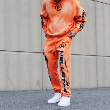 Orange Hellstar Fire Dye Tracksuit