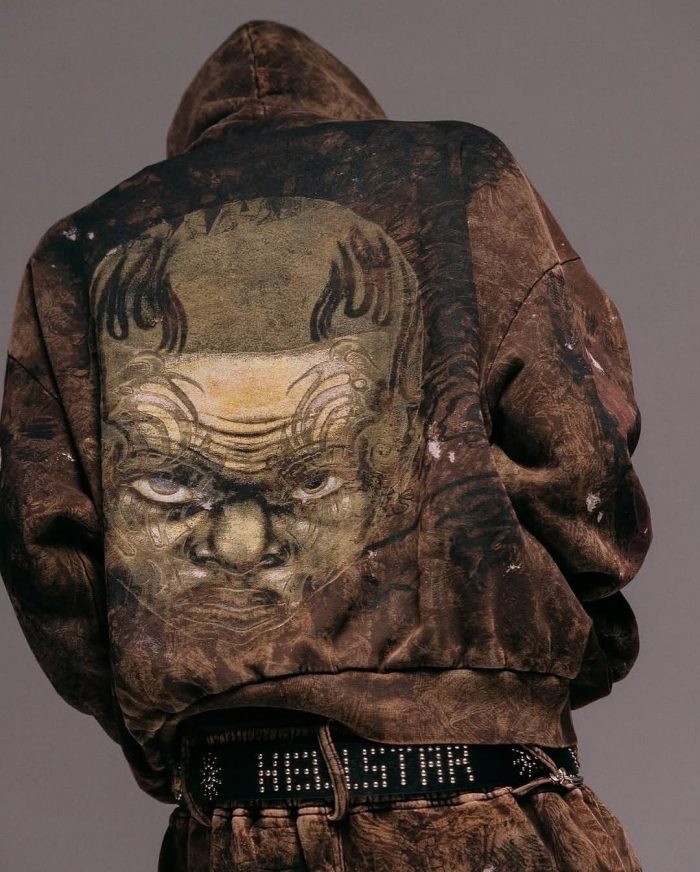 Hellstar Graffiti Hoodie Brown