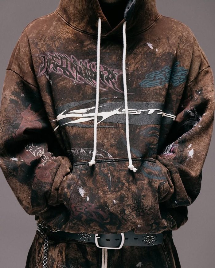 Hellstar Graffiti Hoodie Brown