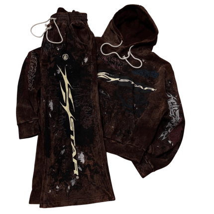 Hellstar Tracksuit Graffiti Brown