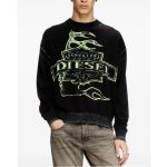 Black Hellstar x Diesel K-Belez Reverse Print Logo Jumper