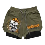 Green Hellstar Print Gym Short