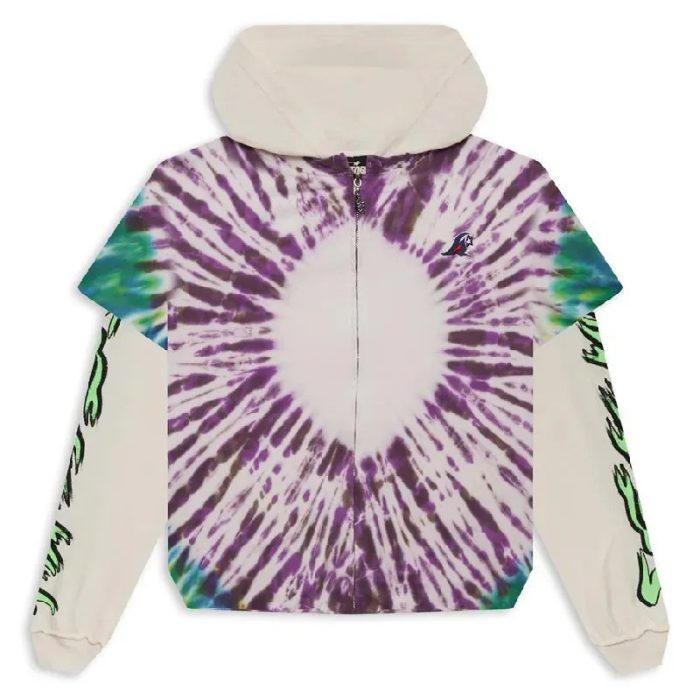 Multi Hellstar Tye-Dye Zip-Up Jacket